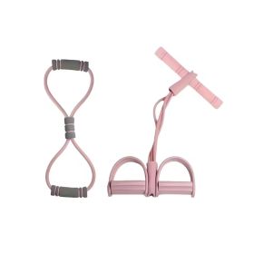 Multifunction Pedal Resistance Band, 4-Tube Elastic Pull Rope For Home Yoga, Leg Exercise, Sit-Up Assistant, Full Body Stretching & Strength Training