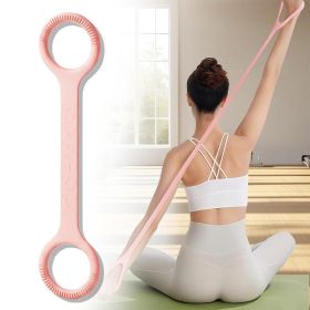 1P 8-shaped Silicone Yoga Resistance Band -  Elastic Fitness Stretching Rope, Suitable For Back, Waist, And Arm Exercises - Suitable For Home, Gym, An
