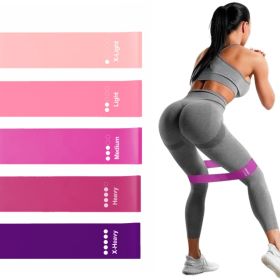 Resistance Bands Loop Set Of 5 Exercise Strength Workout Fitness Yoga Booty Band