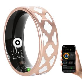 Smart Ring Health Tracker Fitness Sleep Stress HRV Tracker With Charging Case Magnetic Charging Cable For Women & Men Compatible With IOS & Andro (Option: Size 7)